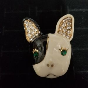 betsey johnson bull dog ring